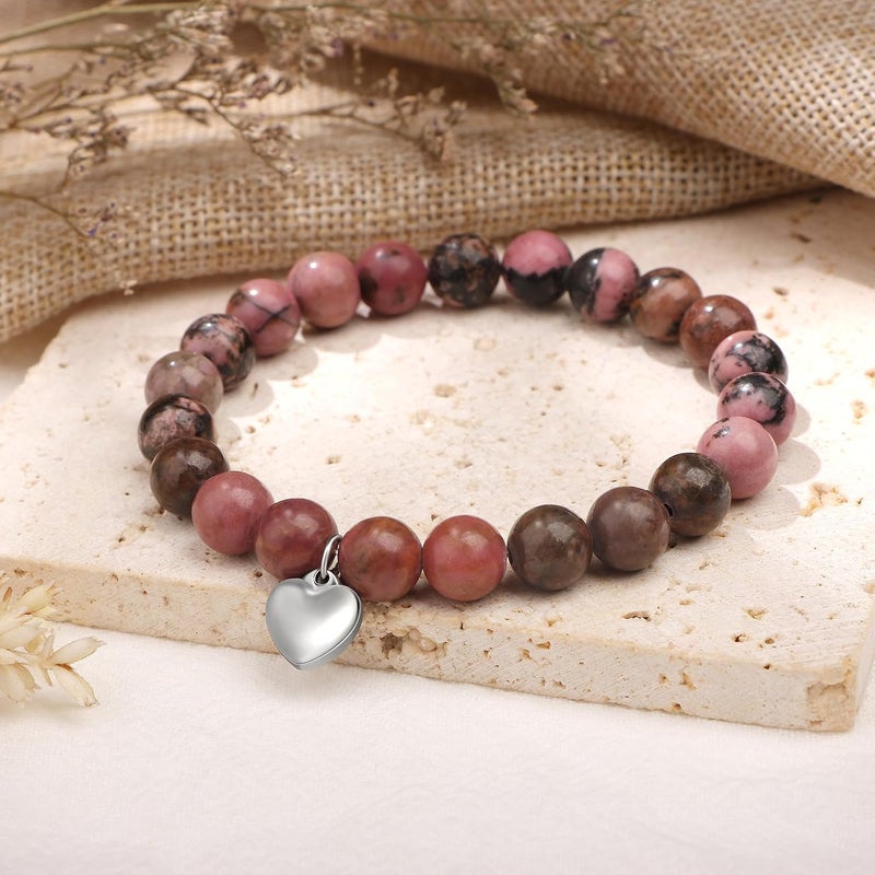Yiyang 13th 16th 18th 21st 25th 30th 35th 40th 45th 50th 60th 65th 70th 75th 80th Birthday Gifts for Women, Natural Stone Bracelet Birthday Gifts for Women Mom Daughter Grandma Sister Coworker - Image 3